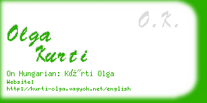 olga kurti business card